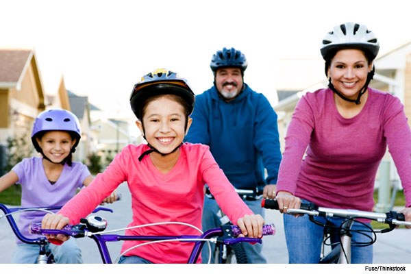 family-riding-bicycles