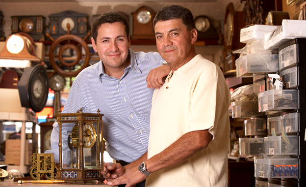 father-and-son-in-clock-shop